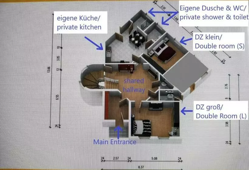 Majatalo Villa Hanseart Lübeck   Privatzimmer In Zentraler Lage