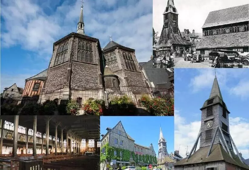 تختخواب و صبحانه Le Fleurhon 11 D Honfleur, T2 En Résidence Avec Piscine, Wifi Et Parking Gratuits