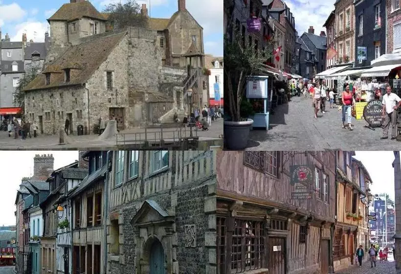 تختخواب و صبحانه Le Fleurhon 11 D Honfleur, T2 En Résidence Avec Piscine, Wifi Et Parking Gratuits