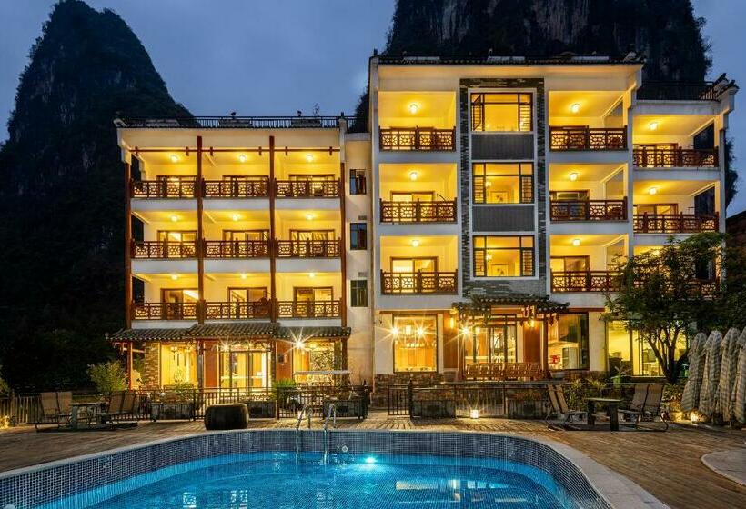 ホテル Yangshuo Xingping Shanshuiyao Resort   Free Train Station Pick Up  Stay 3 Days Promotion