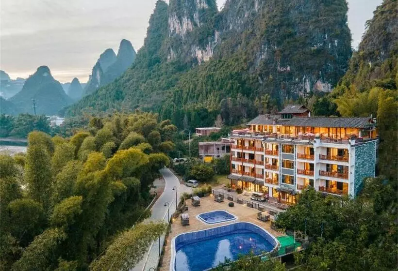 Hotelli Yangshuo Xingping Shanshuiyao Resort Free Train Station Pick Up Stay 3 Days Promotion