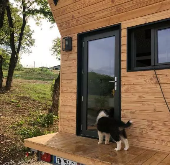 ベッドアンドブレックファースト Tiny House Et Bain Nordique à La Ferme