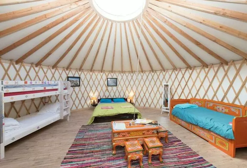 ユースホステル Eco Hôtel Et Yourtes Du Mercantour