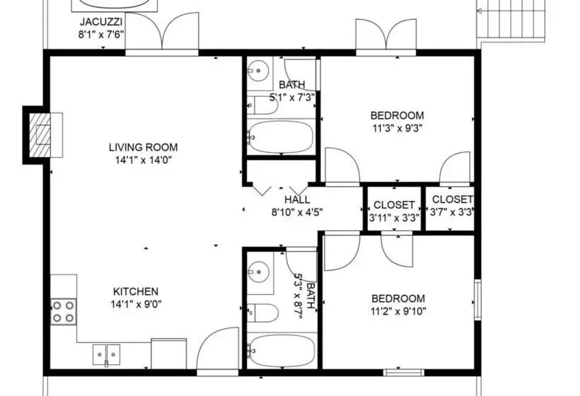 Creekside Memories   2 Bedrooms, 2 Baths, Sleeps 6 Cabin By Redawning