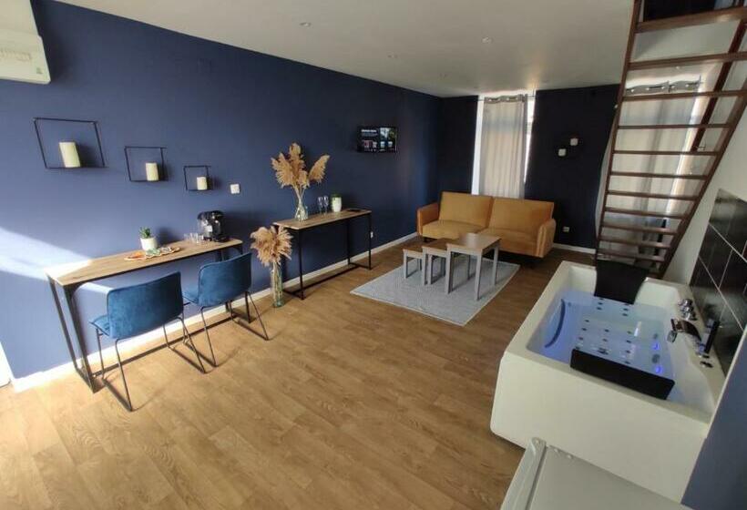 Ng Suitehome Lille I Tourcoing Blanc Seau Duplex Balnéo Netflix Wifi Kitchenette