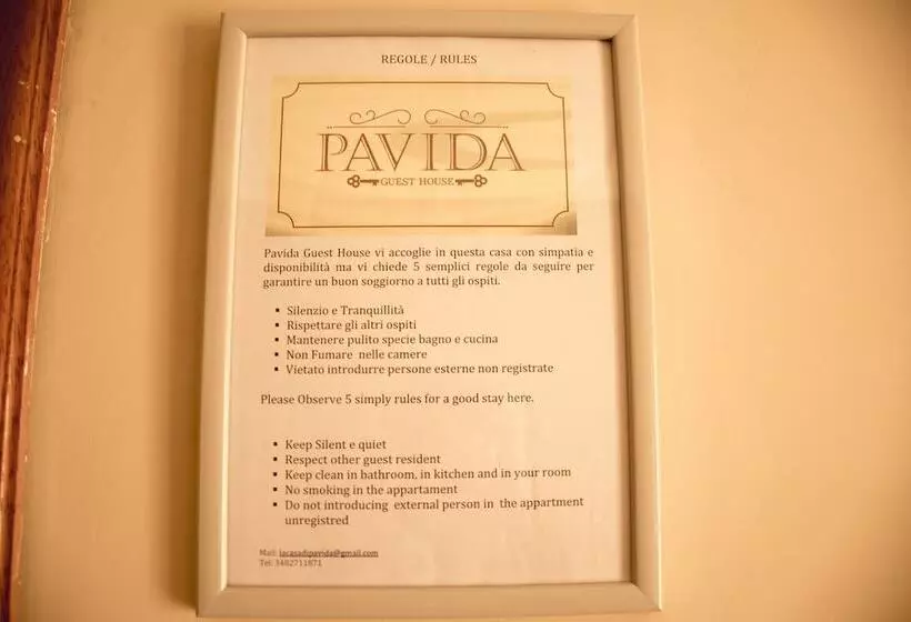 پانسیون La Casa Di Pavida