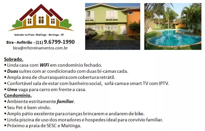 Casa Na Praia De Maitínga Bertioga Sp