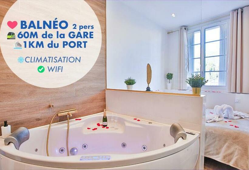 Escapade En Amoureux T2 Luxueux, Love Room Avec Balnéo, 60m Gare   Hypercentre   La Porte Bleue 4