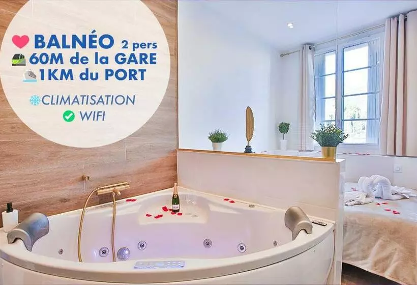 Escapade En Amoureux T2 Luxueux, Love Room Avec Balnéo, 60m Gare   Hypercentre   La Porte Bleue 4