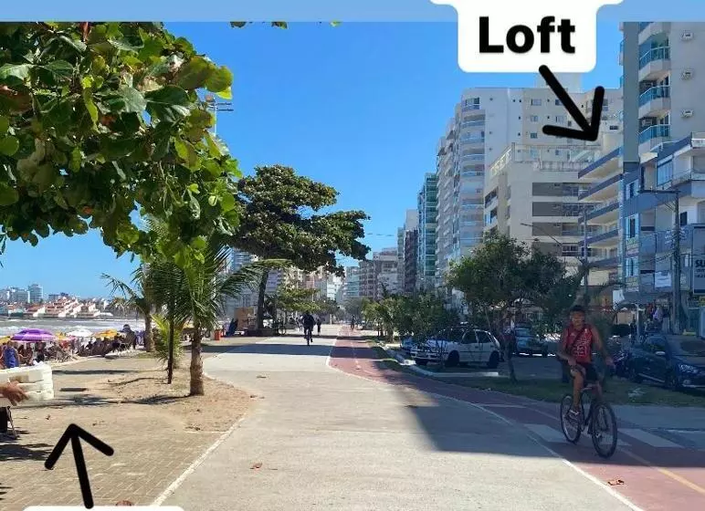 Loft Vista Mar 211   Praia Do Morro   Prédio Frente Mar   Varanda Com Vista Mar   Elevador   Atraves