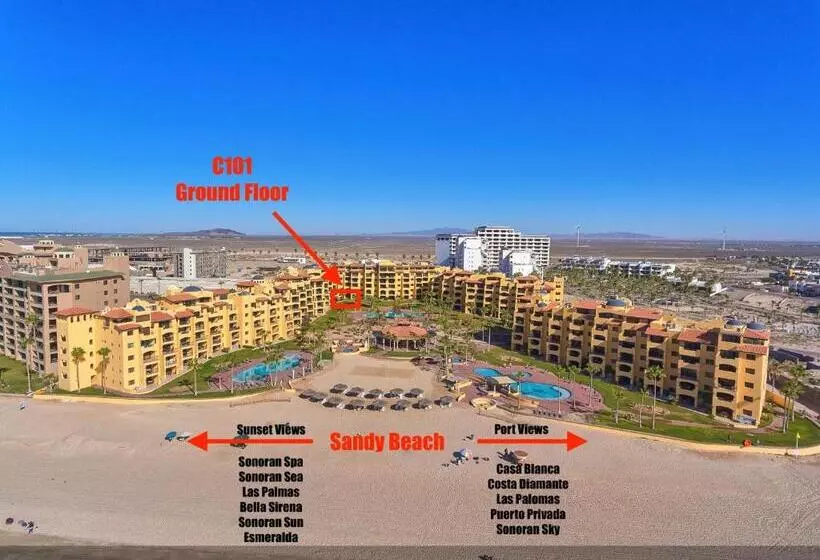 リゾートホテル Princesa De Penasco Condo C101 Sandy Beach Puerto Penasco