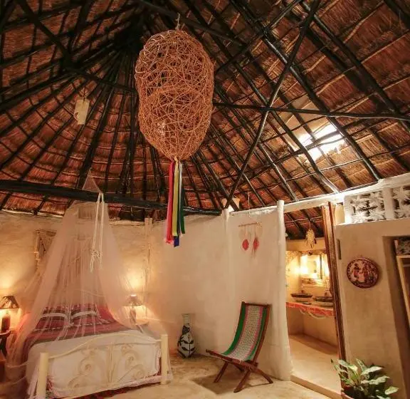 ホテル Aldea Maya Toktli Orígenes: Alberca + Wifi Starlink + Tour Sustentabilidad