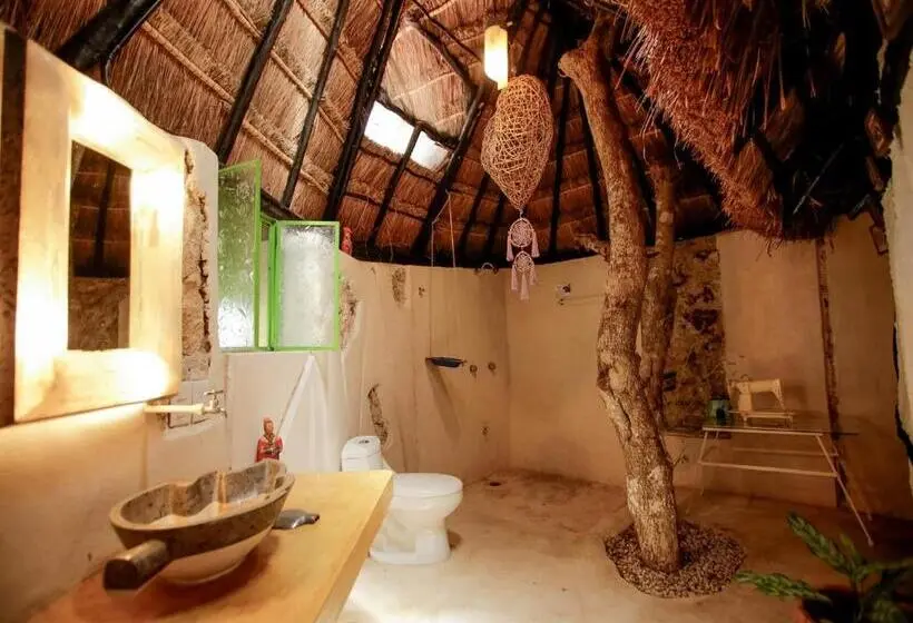 ホテル Aldea Maya Toktli Orígenes: Alberca + Wifi Starlink + Tour Sustentabilidad