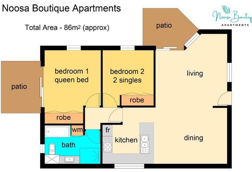 Отель Noosa Boutique Apartments & Elkhorn Villas
