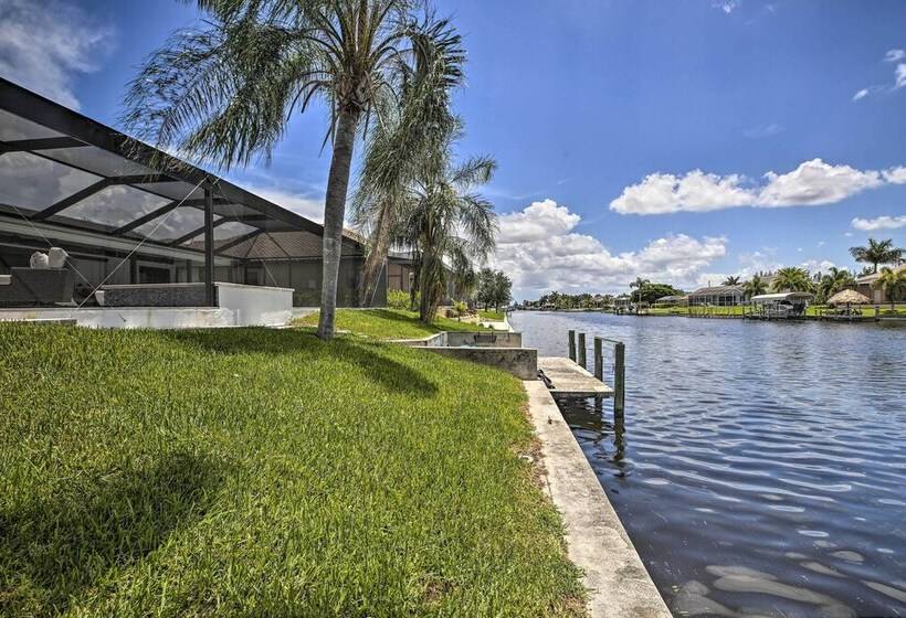 Canal Front Cape Coral Home: Pool & Patio
