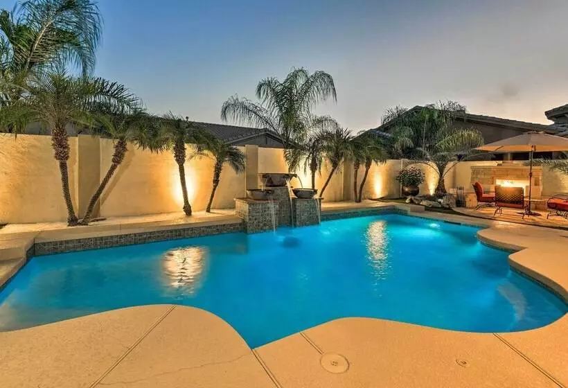 Luxe Gilbert Home W/ Heated Pool + Putting Green!