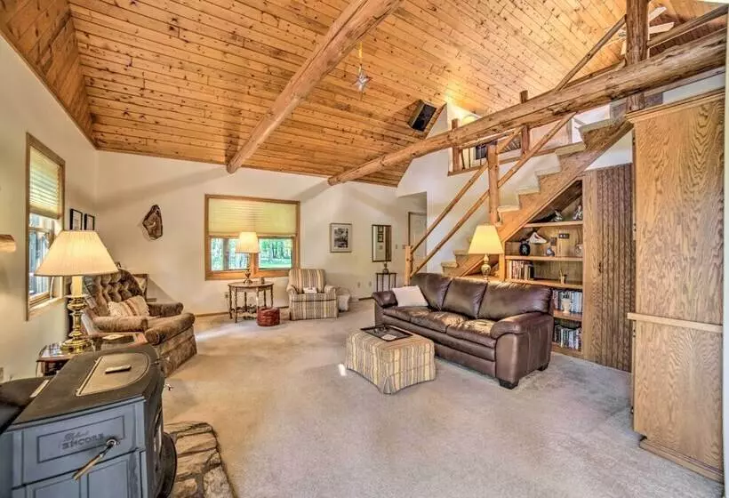 Riverfront Oconto Cabin W/ Fire Pit & Yard!
