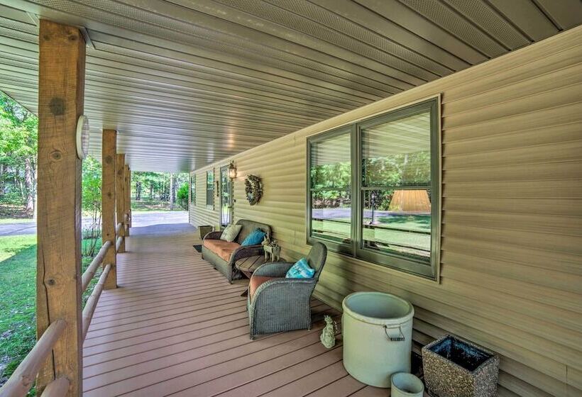 Riverfront Oconto Cabin W/ Fire Pit & Yard!