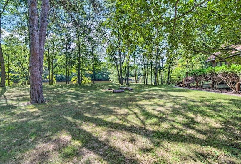 Riverfront Oconto Cabin W/ Fire Pit & Yard!