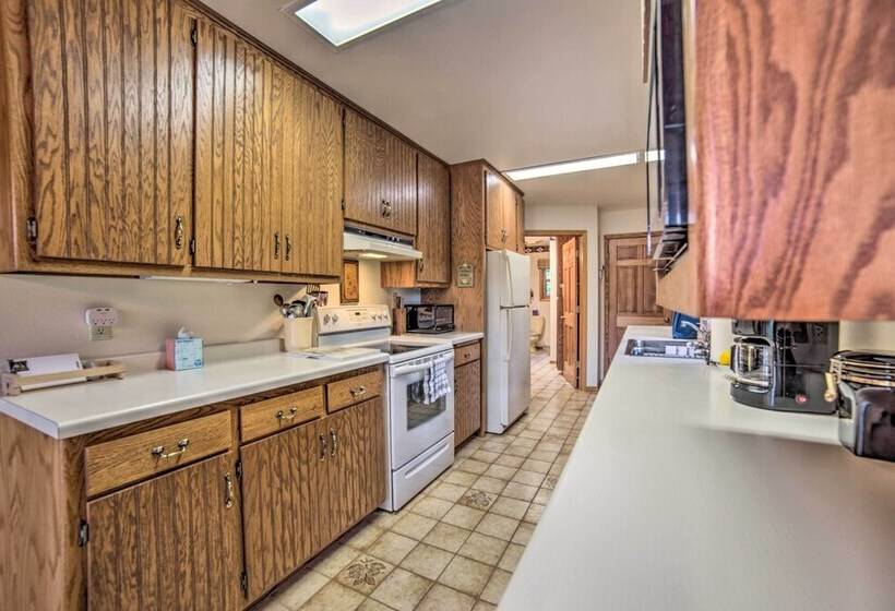 Riverfront Oconto Cabin W/ Fire Pit & Yard!