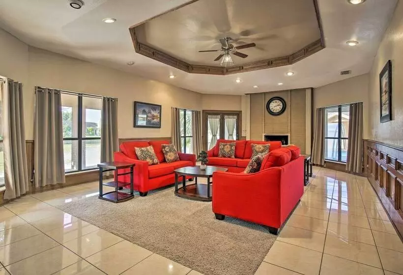 Pool & Game Room: Waterfront Harlingen Home