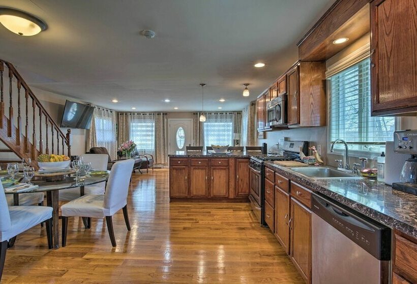 Waterfront Home W/ Large Deck & Dock On Narrow Bay