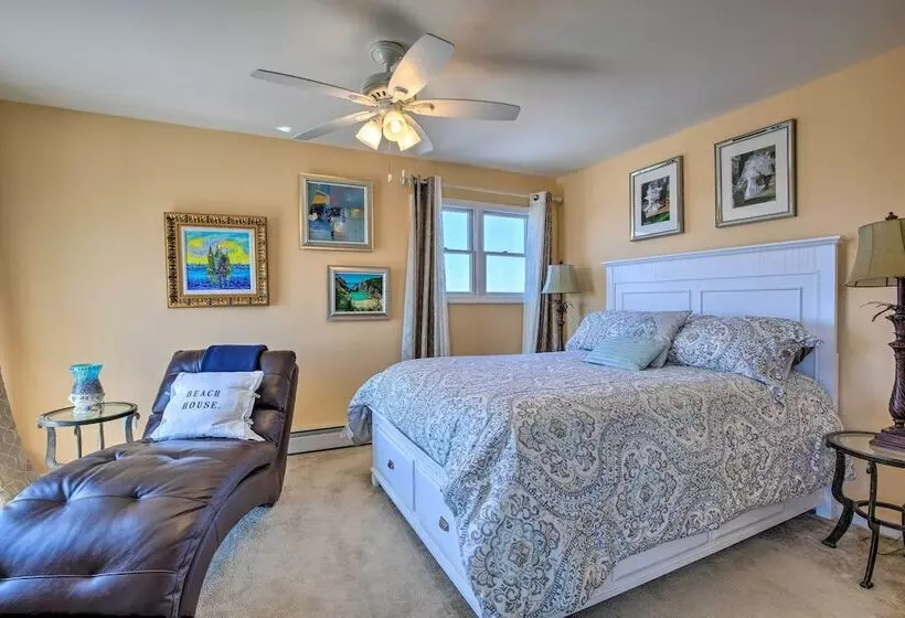 Waterfront Home W/ Large Deck & Dock On Narrow Bay