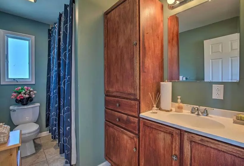 Waterfront Home W/ Large Deck & Dock On Narrow Bay