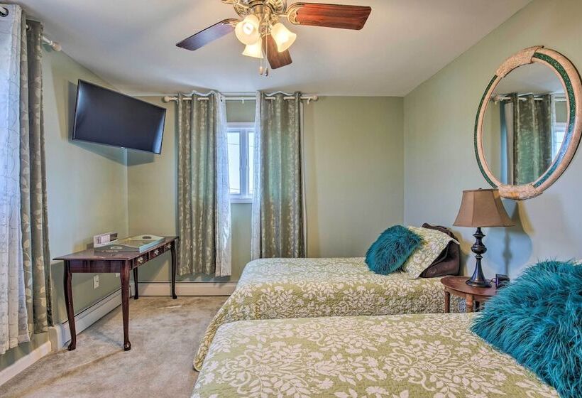 Waterfront Home W/ Large Deck & Dock On Narrow Bay