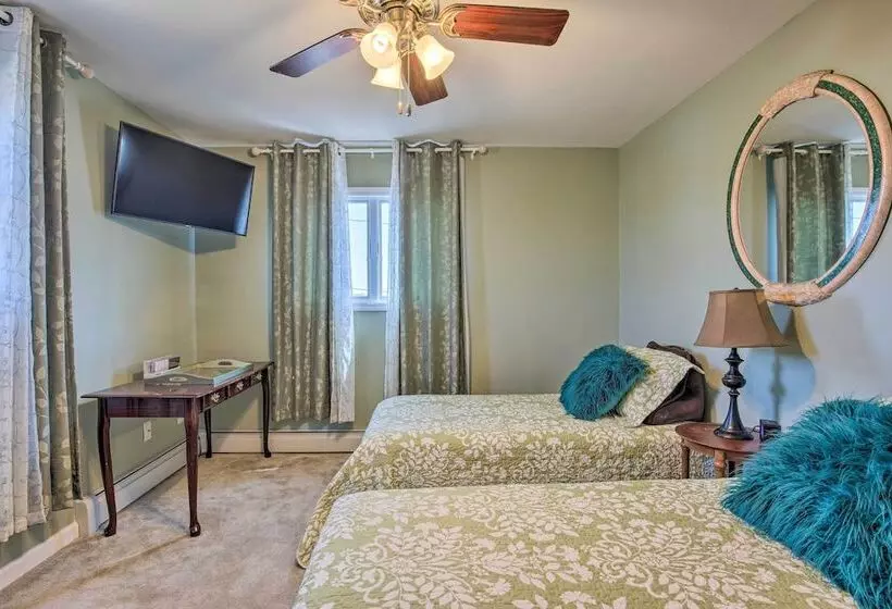 Waterfront Home W/ Large Deck & Dock On Narrow Bay