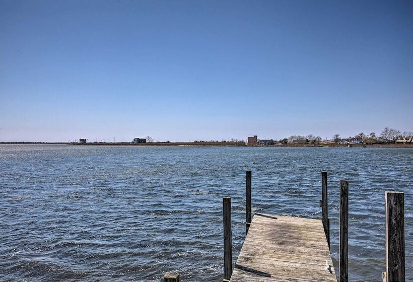 Waterfront Home W/ Large Deck & Dock On Narrow Bay