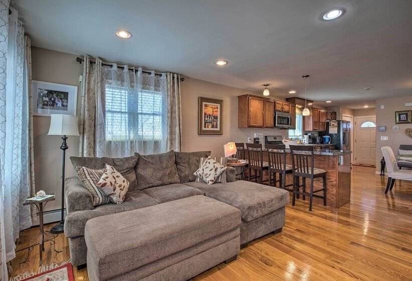 Waterfront Home W/ Large Deck & Dock On Narrow Bay