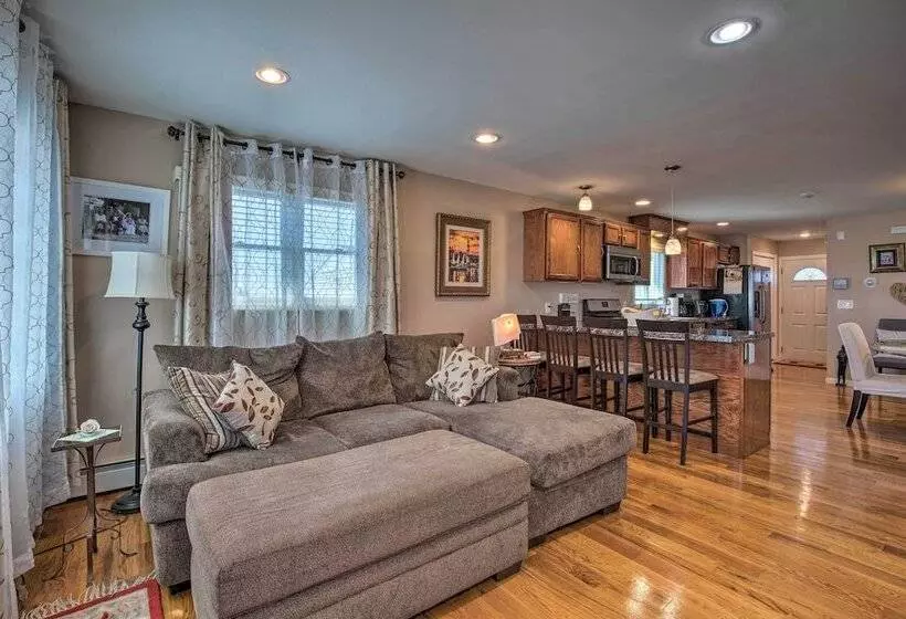 Waterfront Home W/ Large Deck & Dock On Narrow Bay