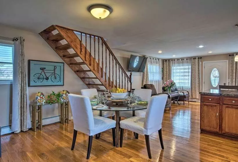 Waterfront Home W/ Large Deck & Dock On Narrow Bay