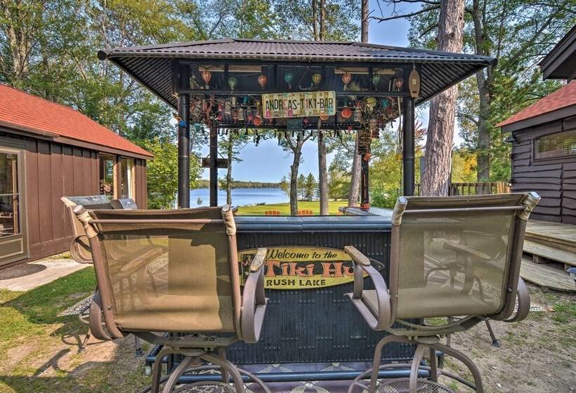 Cabin On Rush Lake W/ Tiki Bar, Grill & Kayaks!