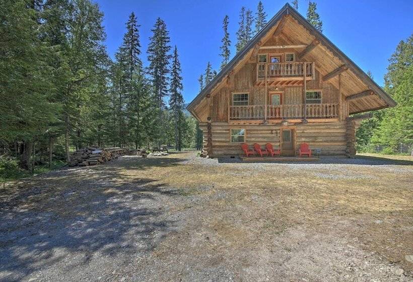 Expansive Moyie Riverfront Cabin   Pets Welcome!