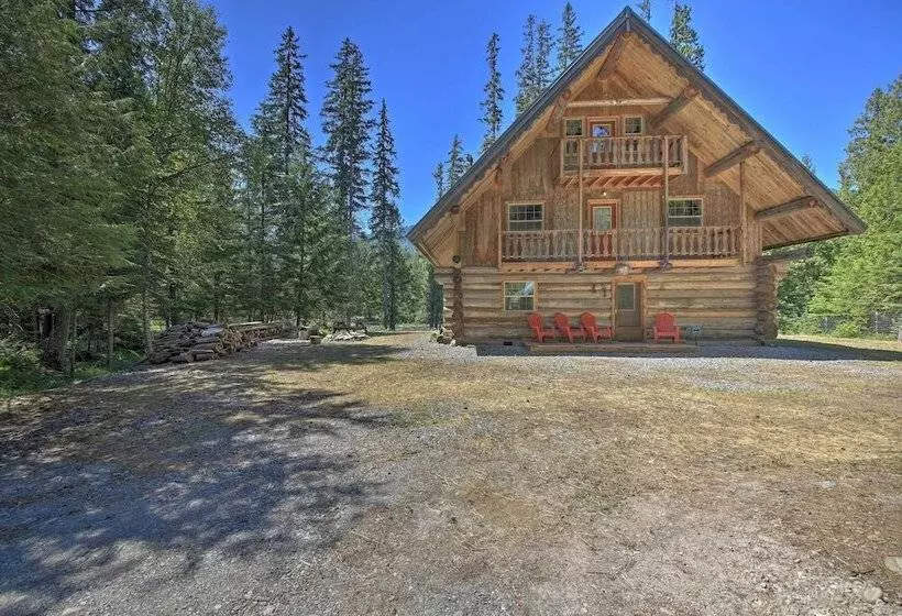 Expansive Moyie Riverfront Cabin   Pets Welcome!