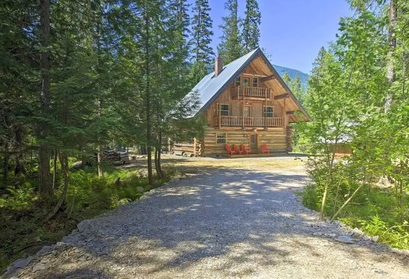 Expansive Moyie Riverfront Cabin   Pets Welcome!