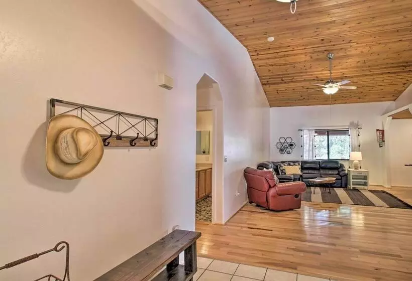 Modern Pinetop Cabin W/ Game Area, Deck + Fire Pit