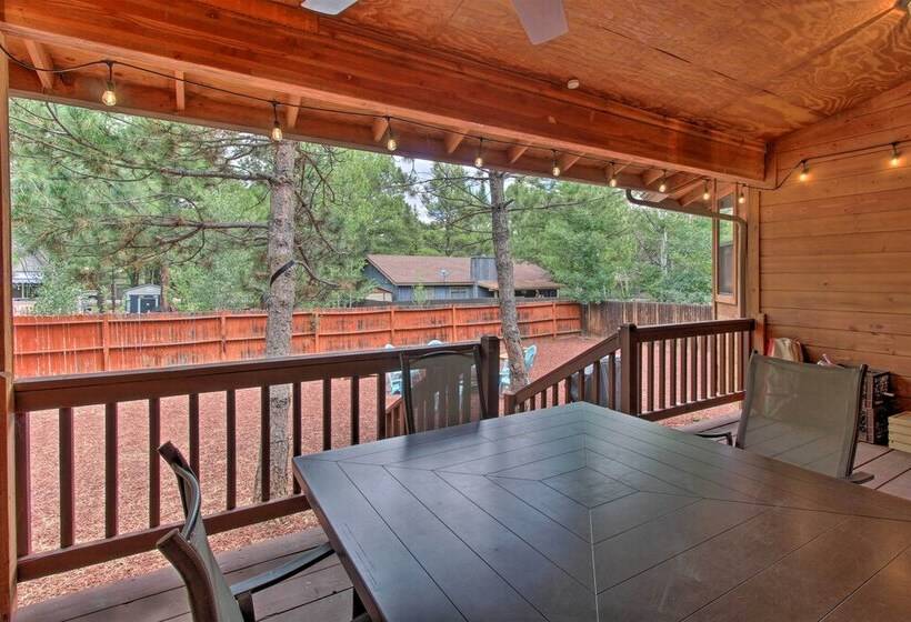 Modern Pinetop Cabin W/ Game Area, Deck + Fire Pit