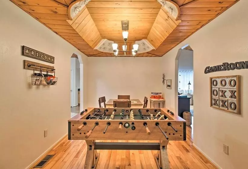 Modern Pinetop Cabin W/ Game Area, Deck + Fire Pit