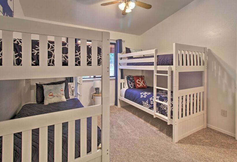 Modern Pinetop Cabin W/ Game Area, Deck + Fire Pit