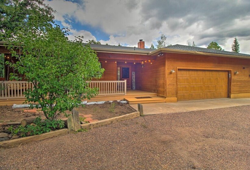 Modern Pinetop Cabin W/ Game Area, Deck + Fire Pit