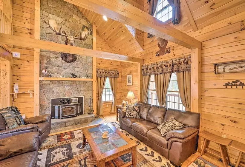 Carroll Log Cabin W/ Deck < 9 Mi To Bretton Woods!