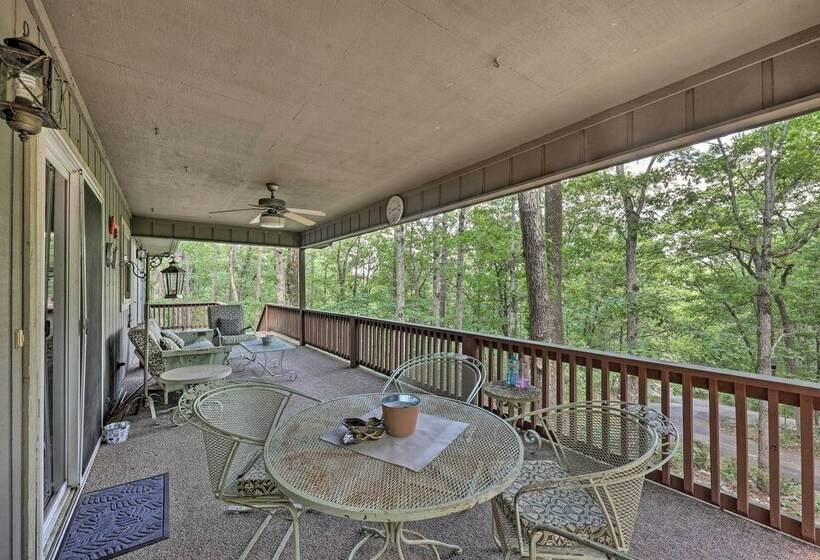 Furnished Deck W/ Views: Hot Springs Cottage