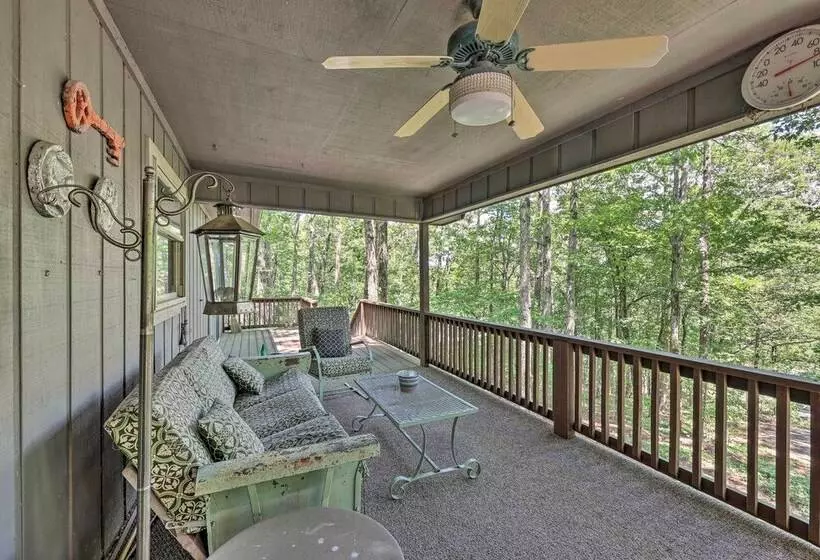 Furnished Deck W/ Views: Hot Springs Cottage