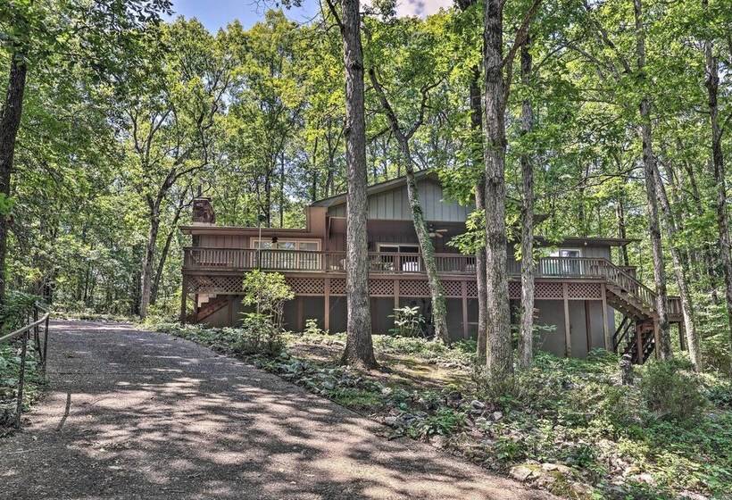 Furnished Deck W/ Views: Hot Springs Cottage