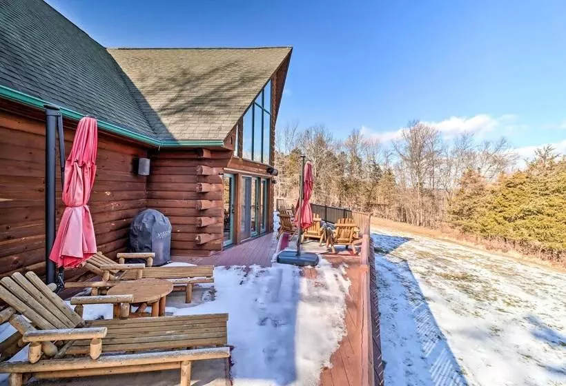 Luxury Log Cabin W/ Ev Charger & Mtn Views!