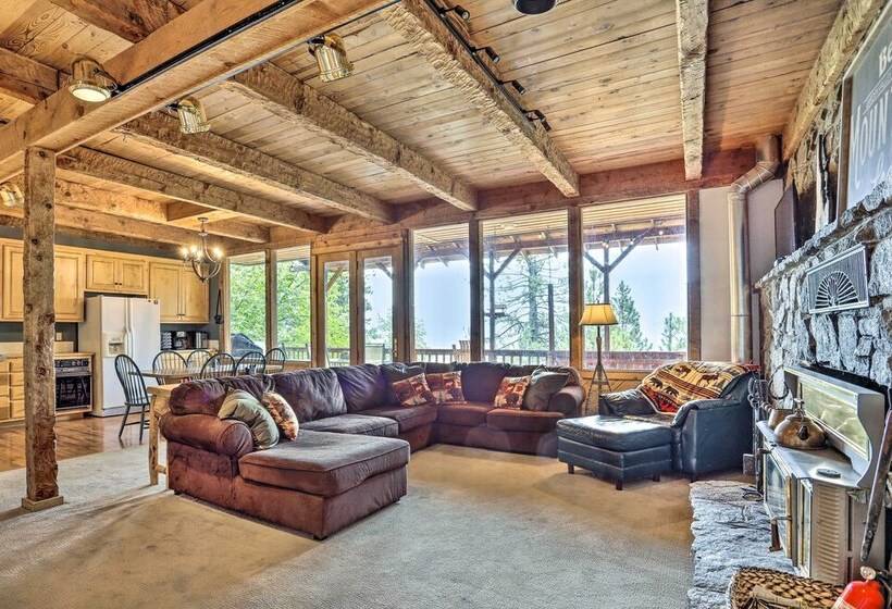 Peaceful Cabin W/ Mtn + River Views, Fire Pit