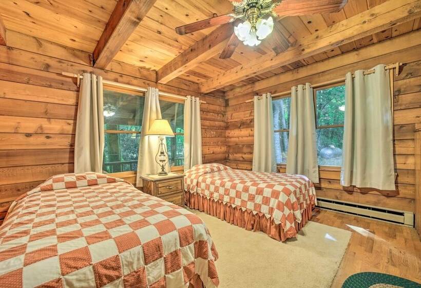 Scenic Creekside Cabin W/ Wraparound Porch!